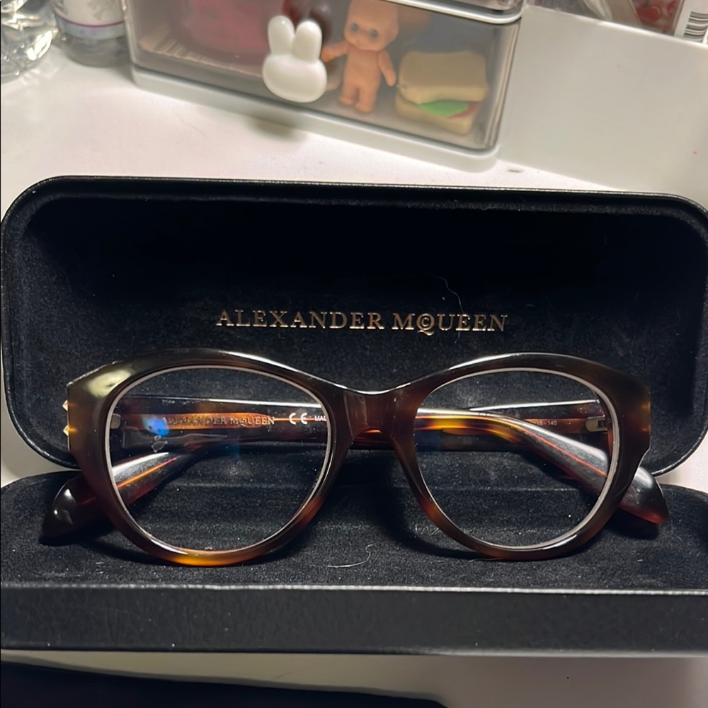 Alexander McQueen Tortoise Shell Glasses